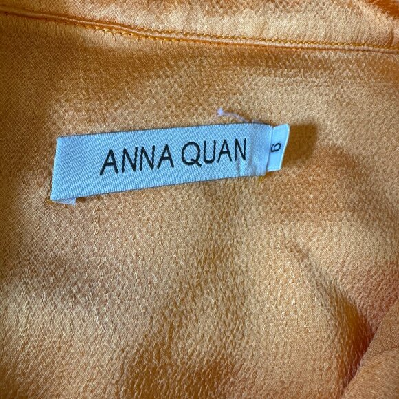 Anna Quan Lana Silk Shirt in Orange - Picture 4 of 5